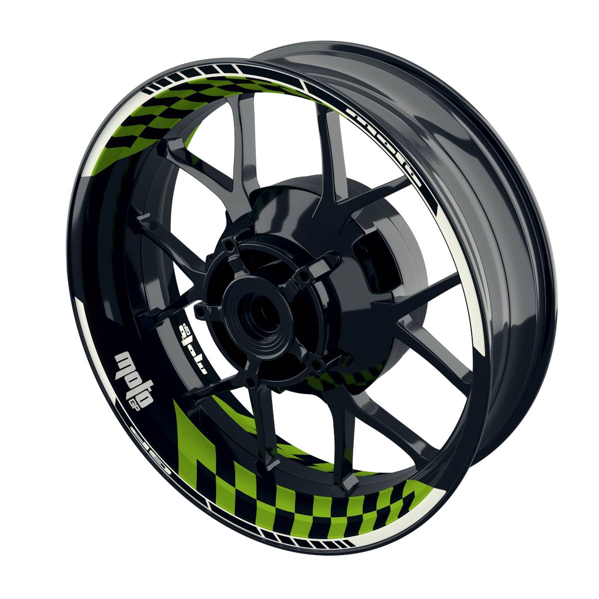 Felgenaufkleber MotoGP GRID1 Premium geteilt grün