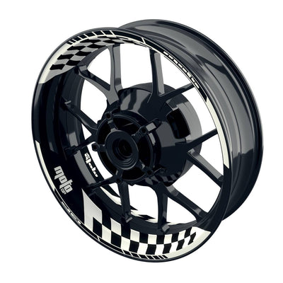Felgenaufkleber MotoGP GRID1 Premium geteilt weiss