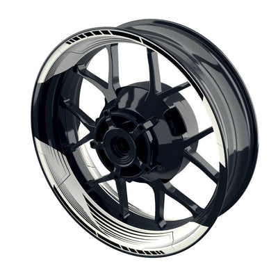Felgenaufkleber SAW weiss Wheelsticker Premium geteilt schwarz