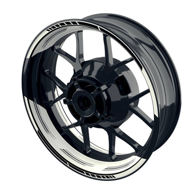 Felgenaufkleber Scratched weiss Wheelsticker Premium geteilt schwarz