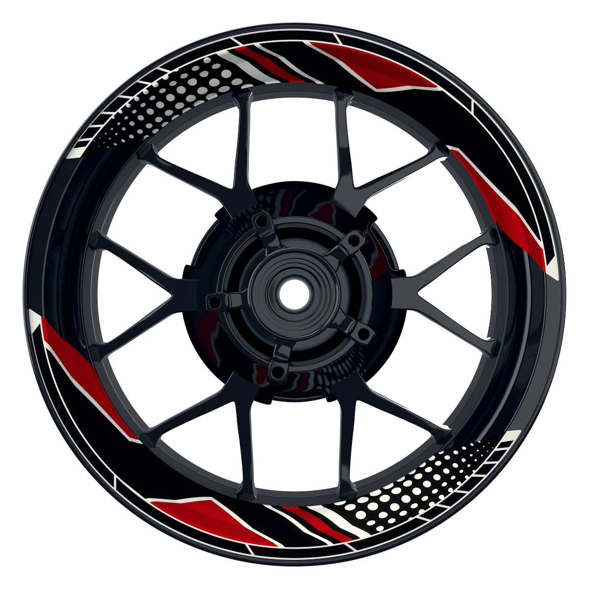 Felgenaufkleber Trinity Wheelsticker Premium geteilt rot