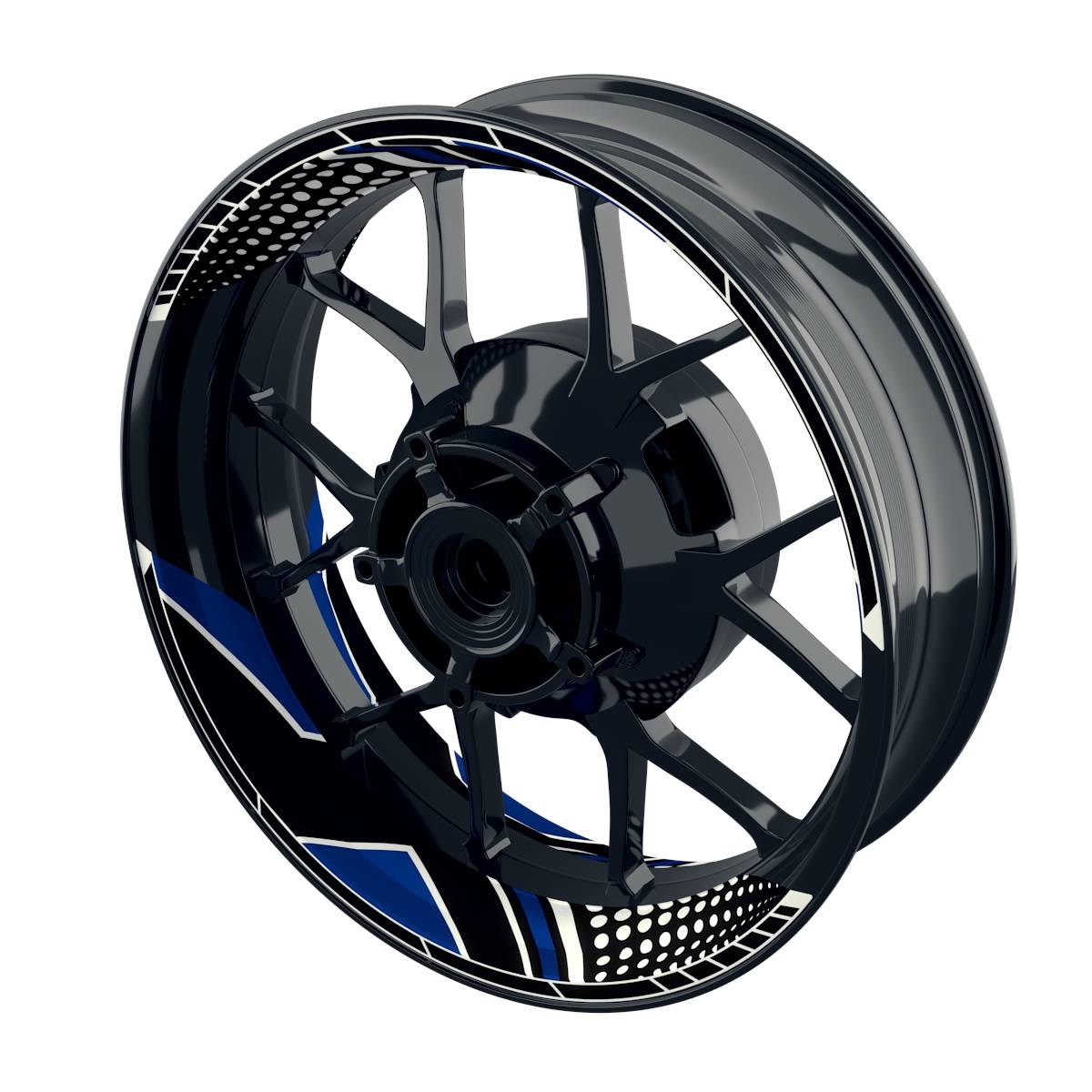 Felgenaufkleber Trinity Wheelsticker Premium geteilt blau