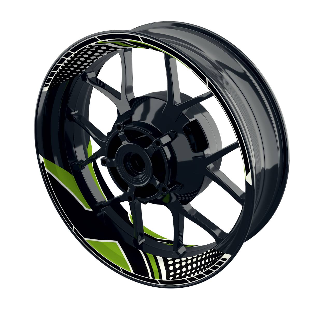 Felgenaufkleber Trinity Wheelsticker Premium geteilt grün