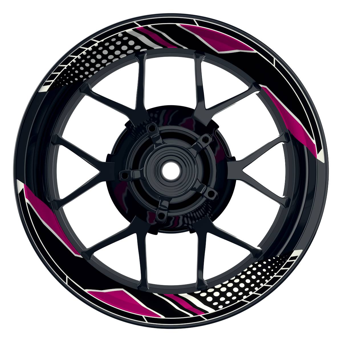 Felgenaufkleber Trinity Wheelsticker Premium geteilt pink