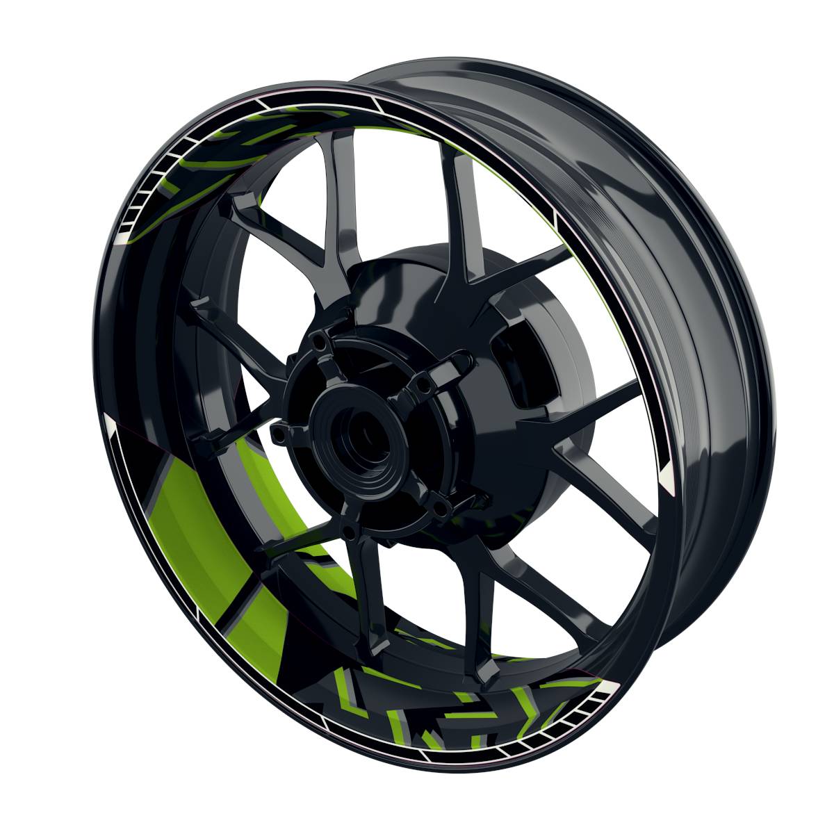 Felgenaufkleber Voyager Wheelsticker Premium geteilt grün