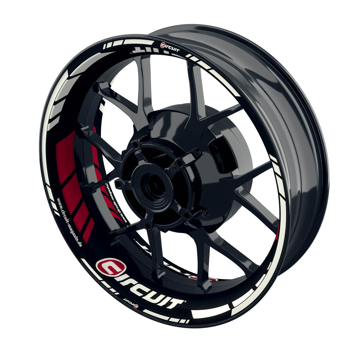 Felgenaufkleber Circuit V3 Premium schwarz