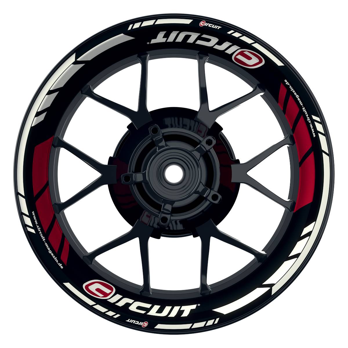Felgenaufkleber Circuit V3 Premium schwarz