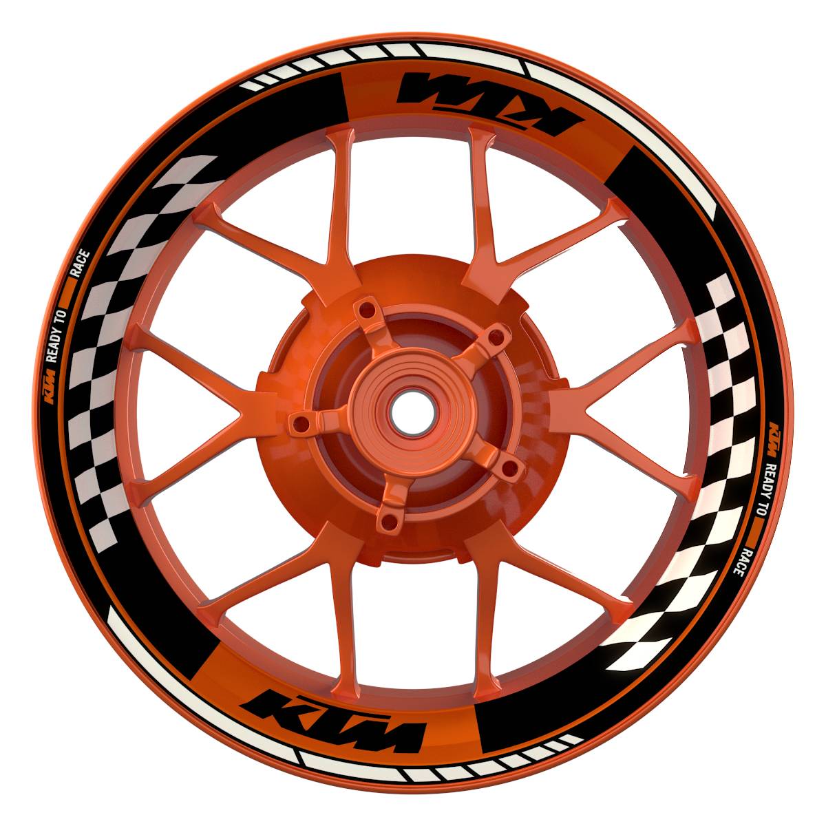 Motorrad Felgenaufkleber 360 Spin - KTM Grid