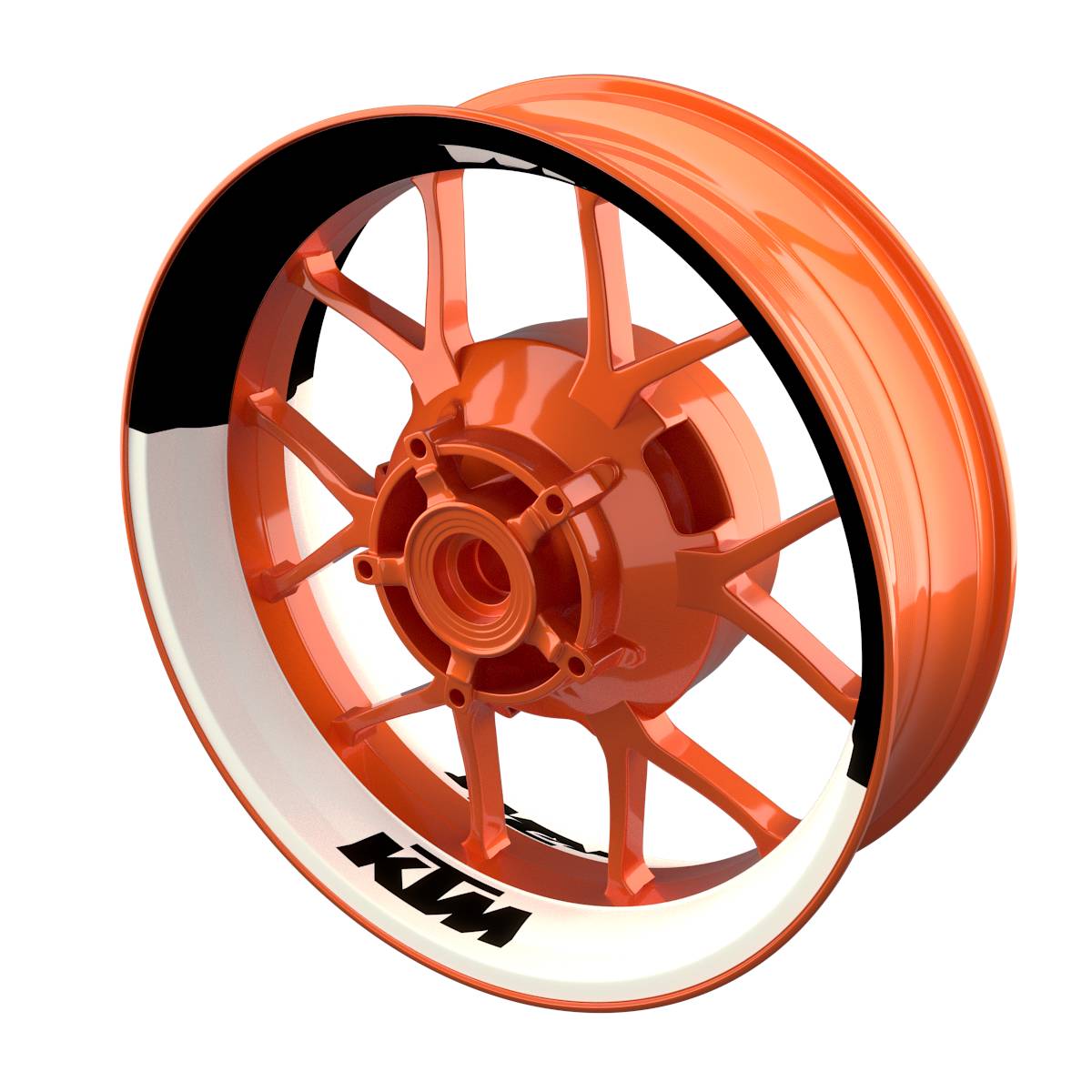 Motorrad Felgenaufkleber 360 Spin - KTM Halb halb