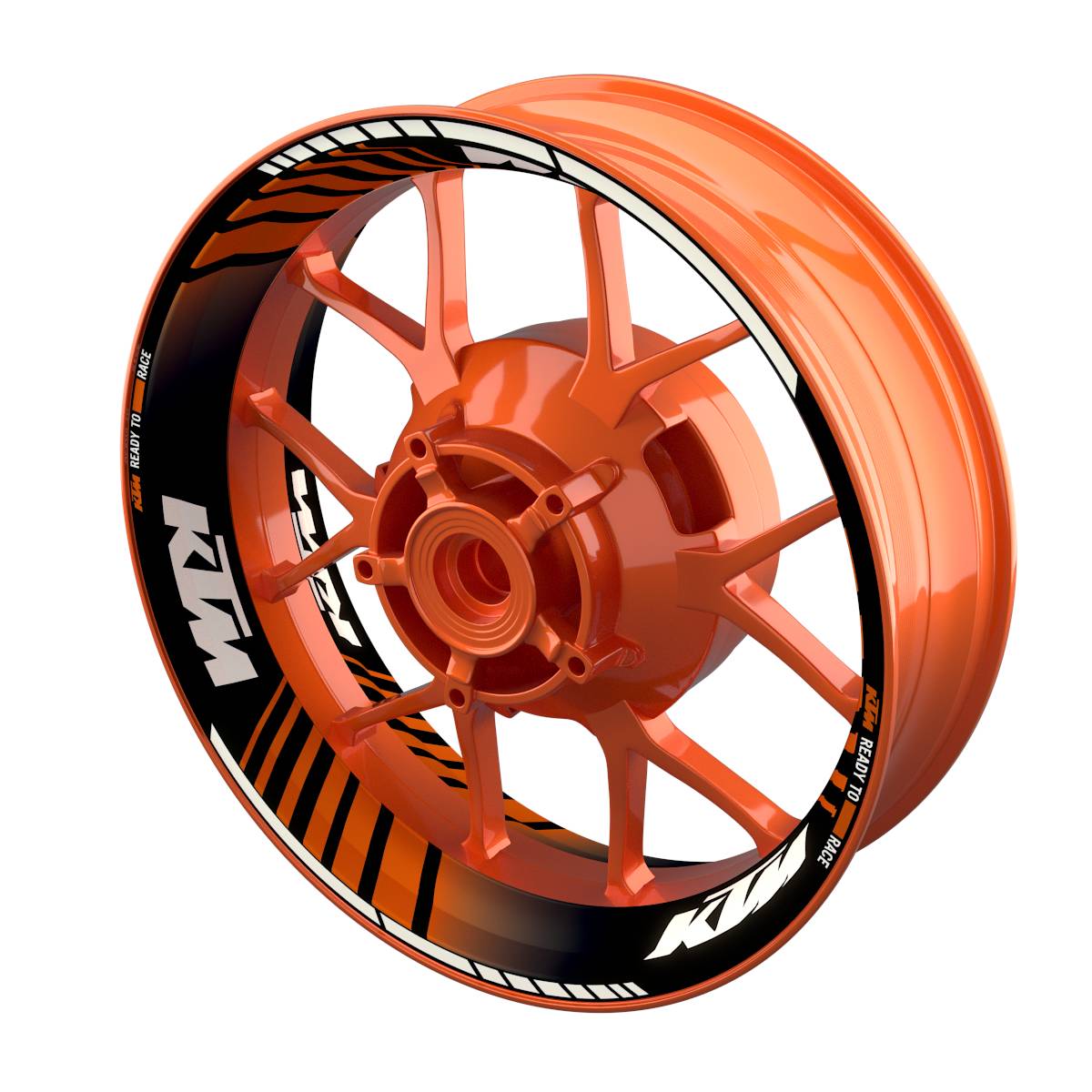 Motorrad Felgenaufkleber 360 Spin - KTM Techno