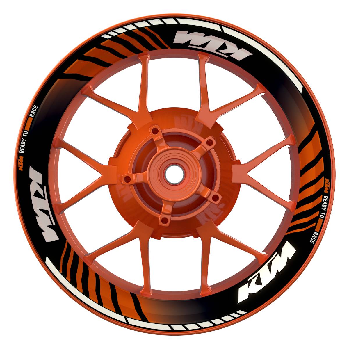 Motorrad Felgenaufkleber 360 Spin - KTM Techno