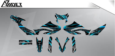 Graphics Kit suitable for Yamaha WR 125 X - Distort Edition