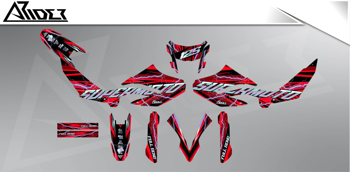 Graphics Kit suitable for Yamaha WR 125 X - Jokehock Edition