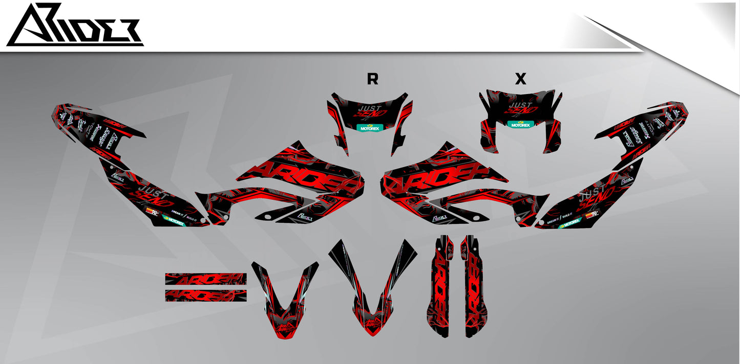 Kit de pegatinas para Yamaha WR 125 X - Edición Vortex