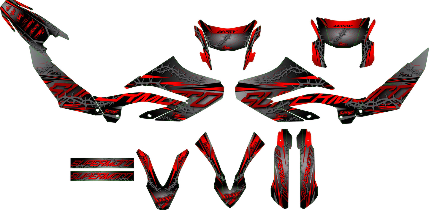 Graphics Kit suitable for Yamaha WR 125 X - Razor Edition