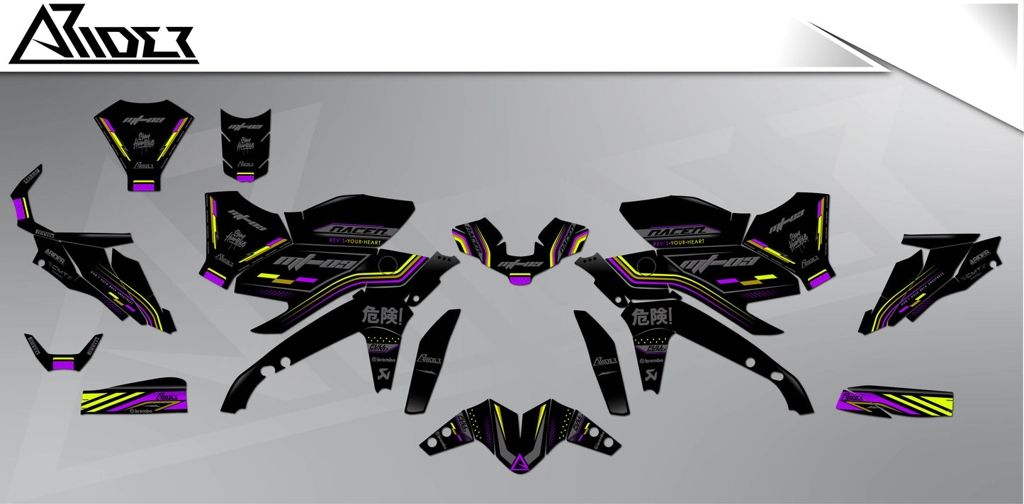 Graphics Kit suitable for Yamaha MT-09 - Stripes Edition