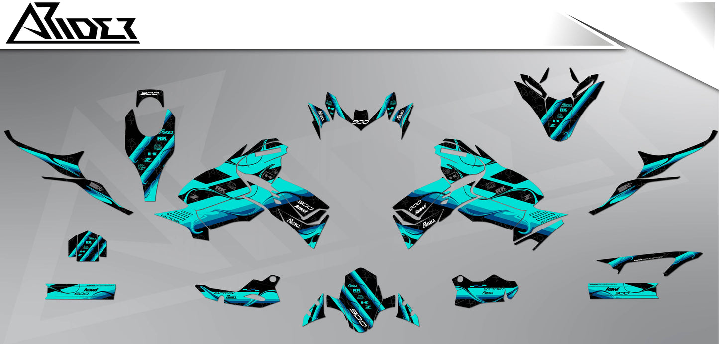 Dekor passend für Kawasaki Z900 - Flux Edition