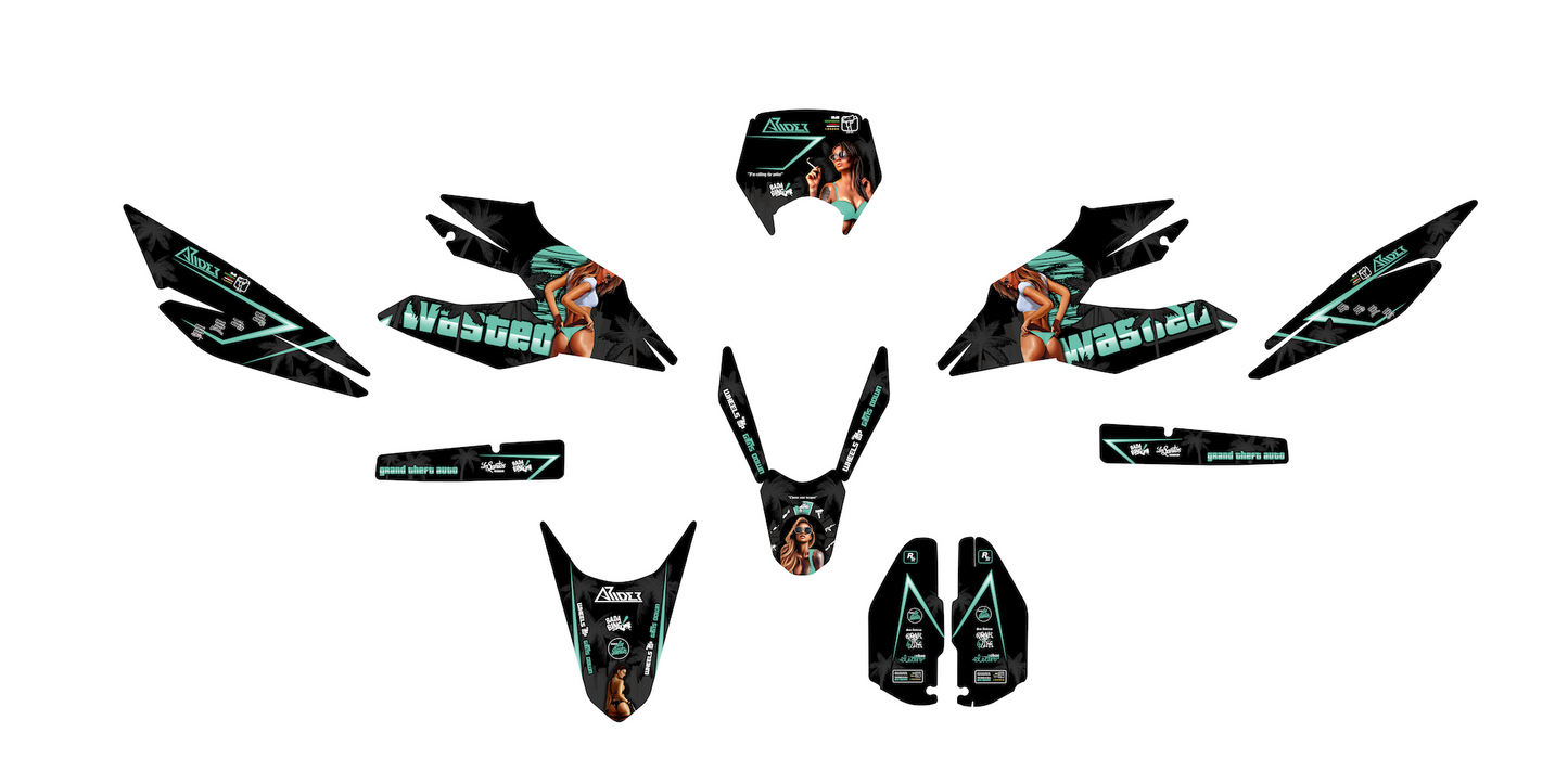 Graphics Kit suitable for Aprilia SX 125 - Wasted Edition