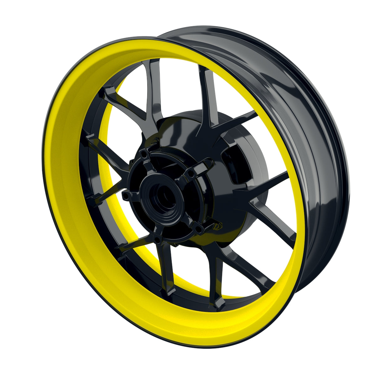 Individuelle Felgenaufkleber "Einfarbig" Premium geteilt Wheelsticker gelb