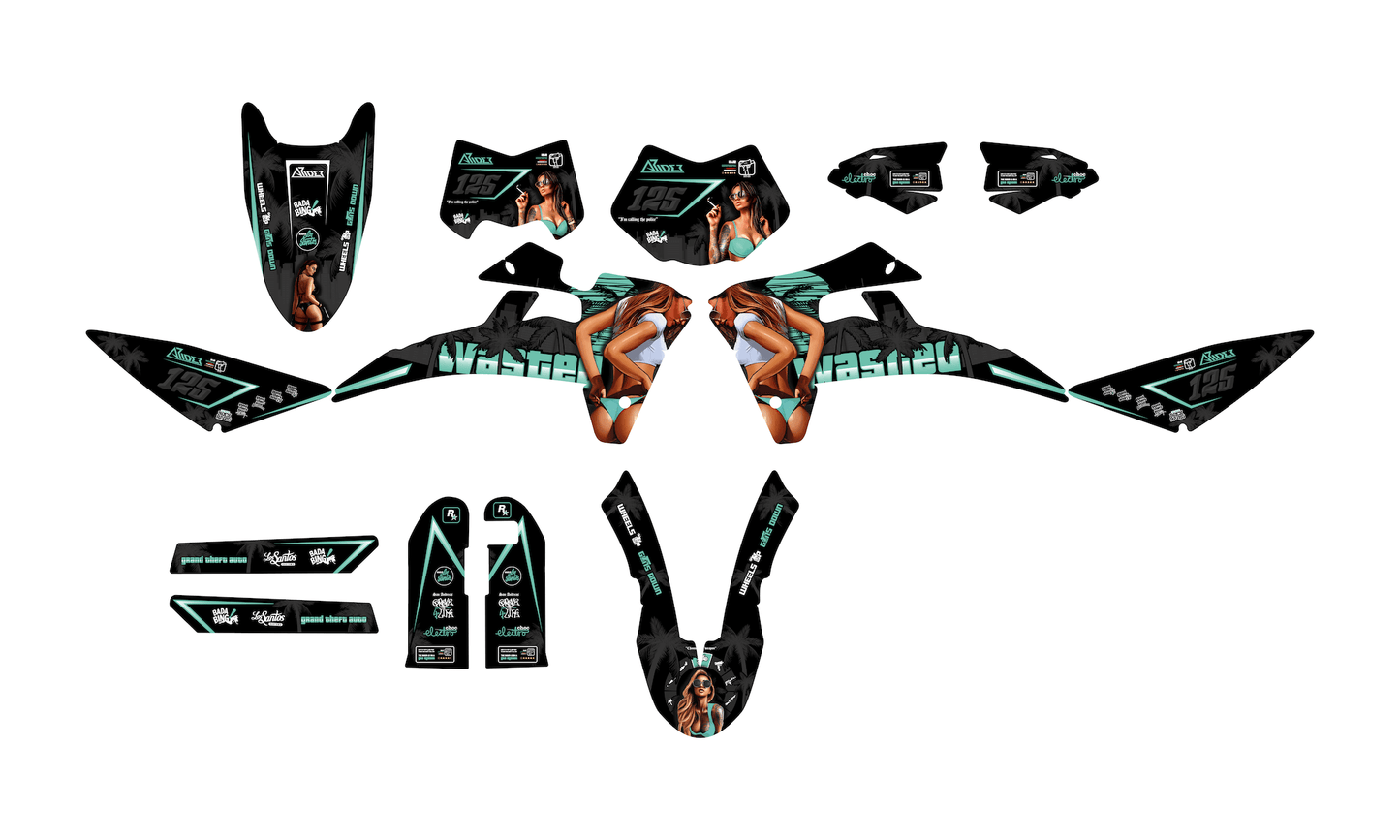 Graphics Kit suitable for Fantic XMF 50 / 125 - Wasted Edition