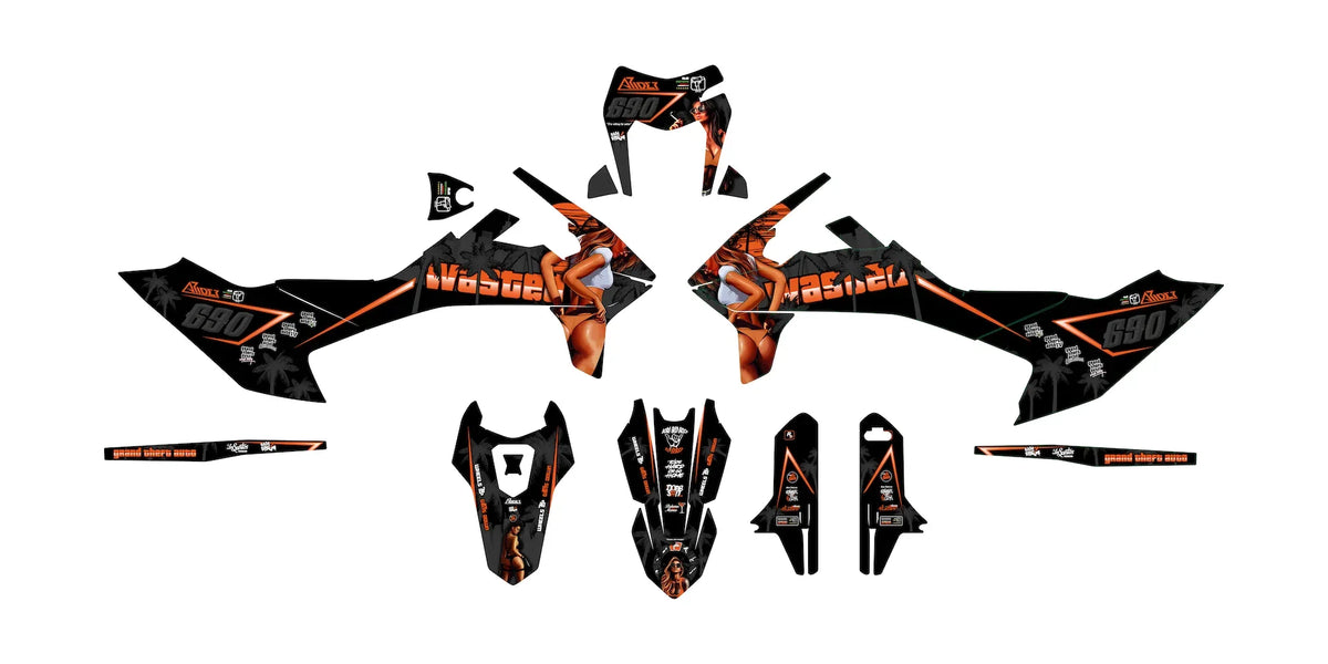 Dekor passend für KTM 690 SMC-R - Wasted Edition - Arider