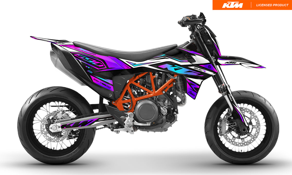 Dekor passend für KTM 690 SMC-R - Mirror Edition, Farbe Lila
