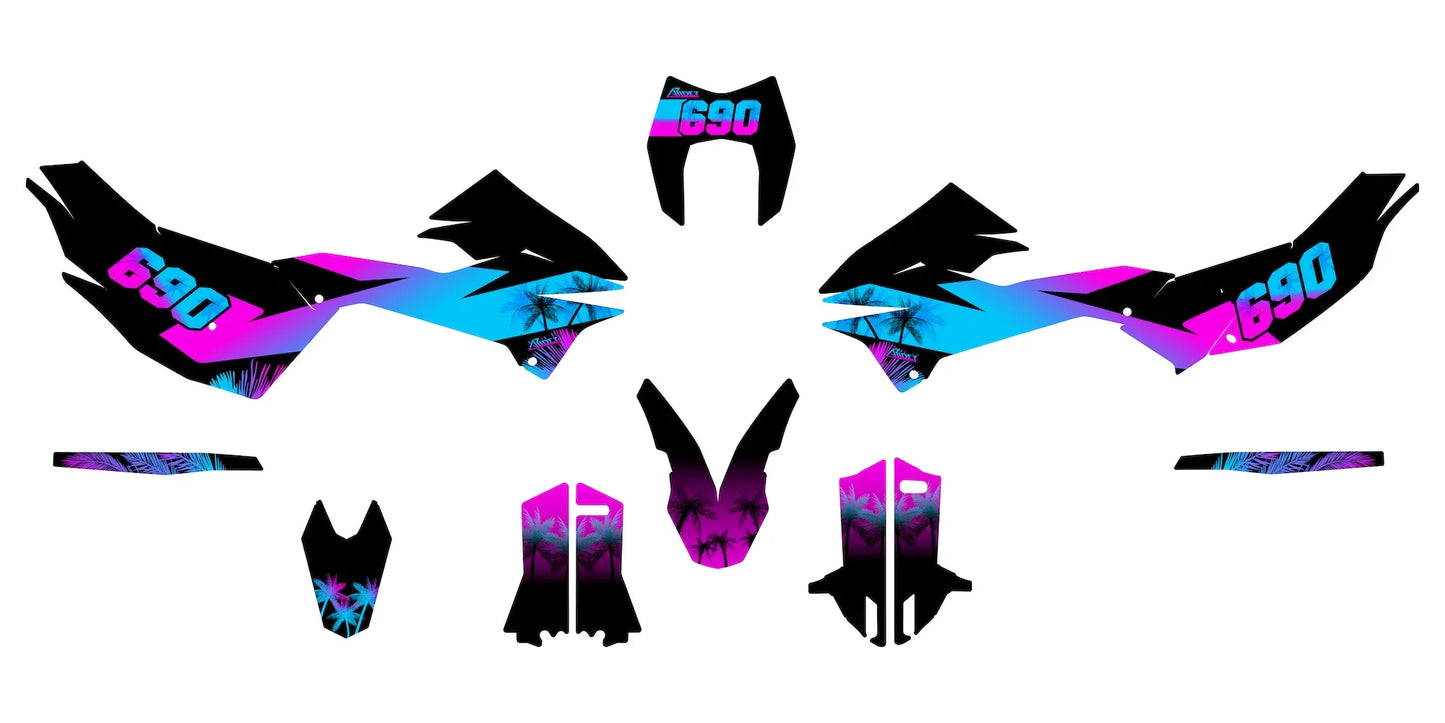 Dekor passend für KTM 690 SMC-R - Sunset Edition - Arider