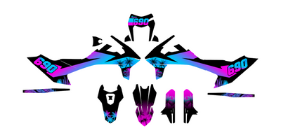 Graphics Kit suitable for KTM 690 SMC-R- Sunset Edition