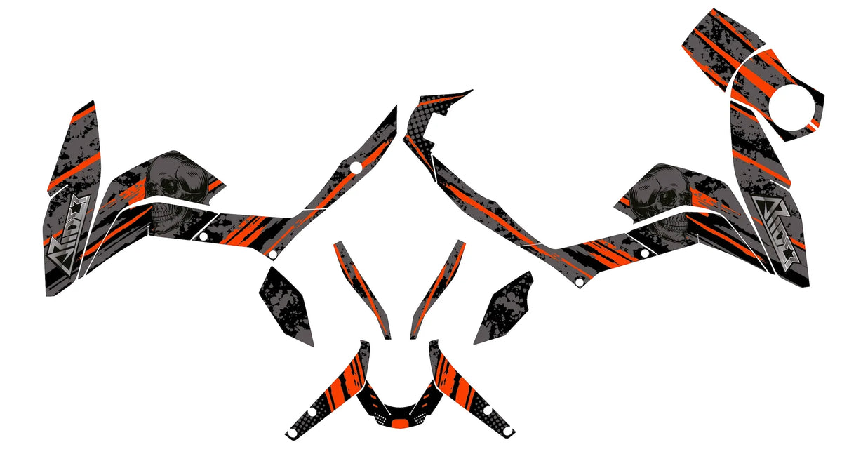 Dekor passend für KTM Duke 125 - Skull Edition - Arider