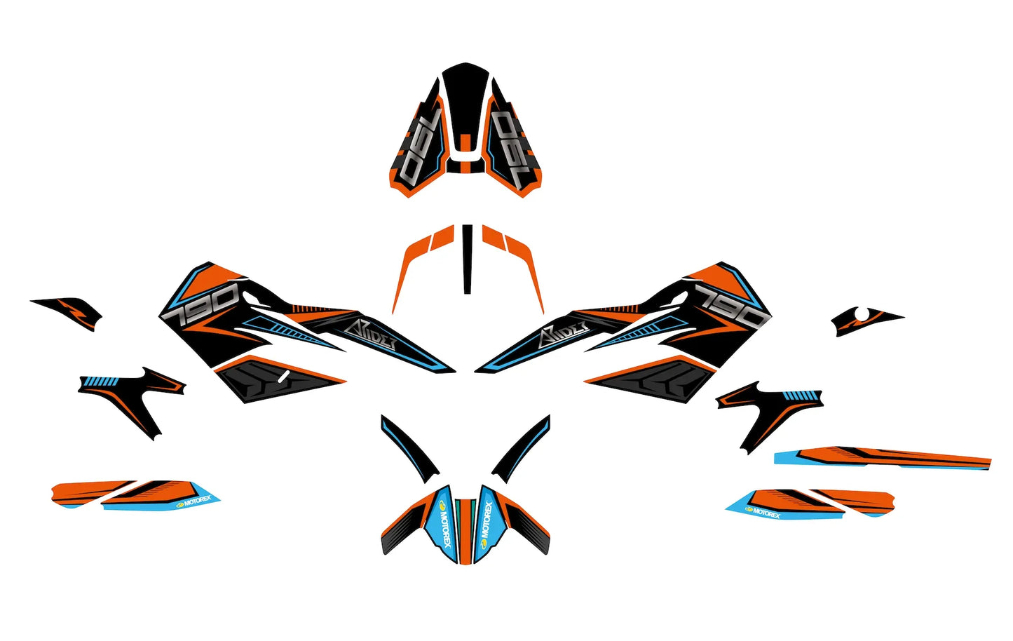 Dekor passend für KTM Duke 790 - Motorex Edition - Arider