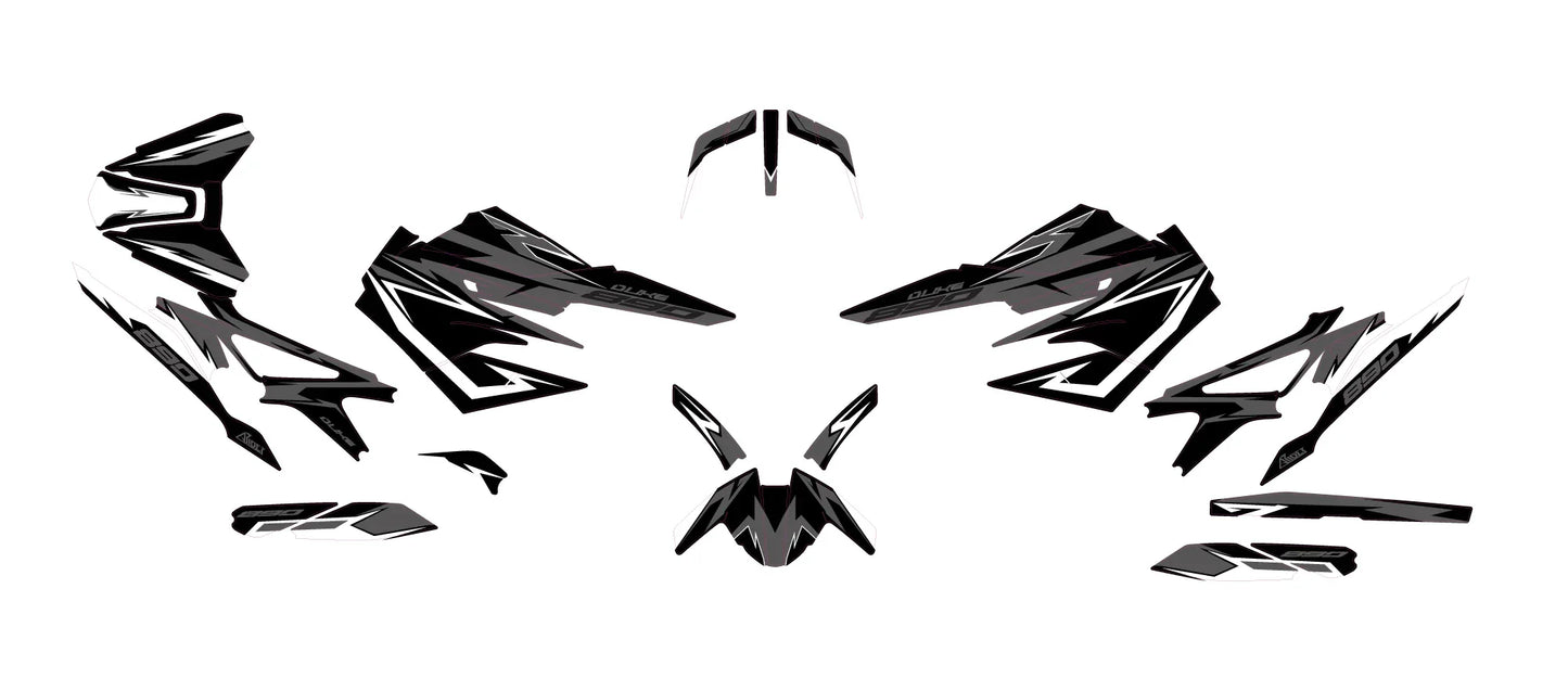 Dekor passend für KTM Duke 890 (R)- Claw Edition - Arider