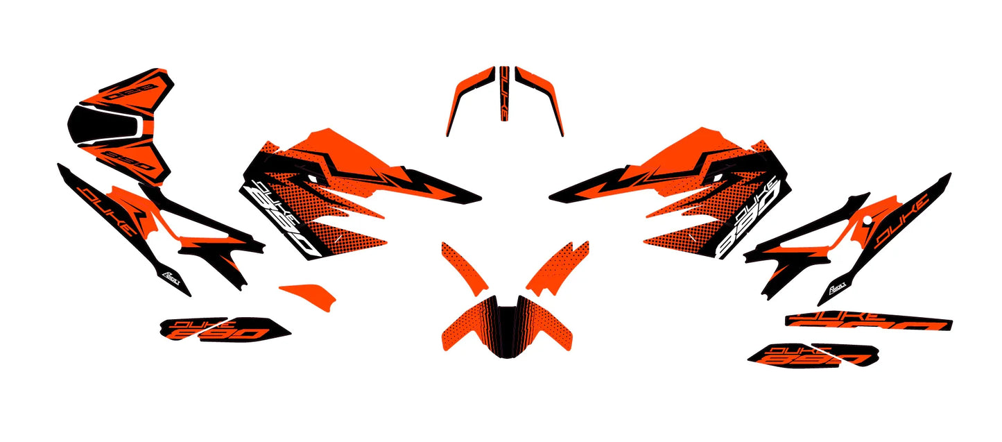 Dekor passend für KTM Duke 890 (R) - Sonic Edition - Arider