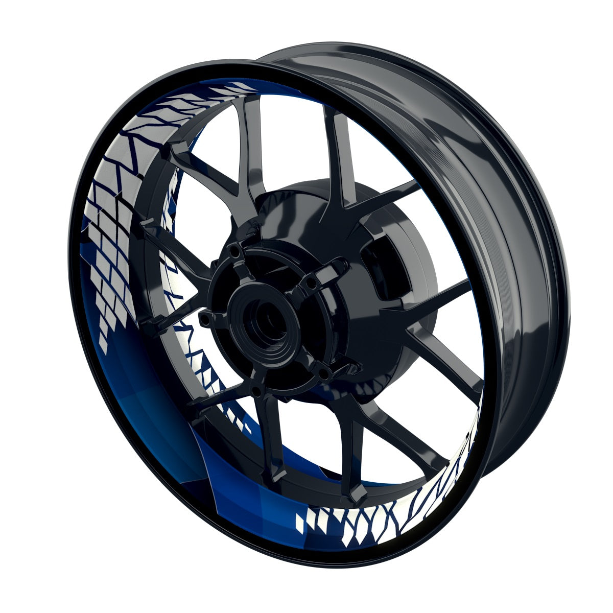 Felgenaufkleber Brixx Design Premium blau
