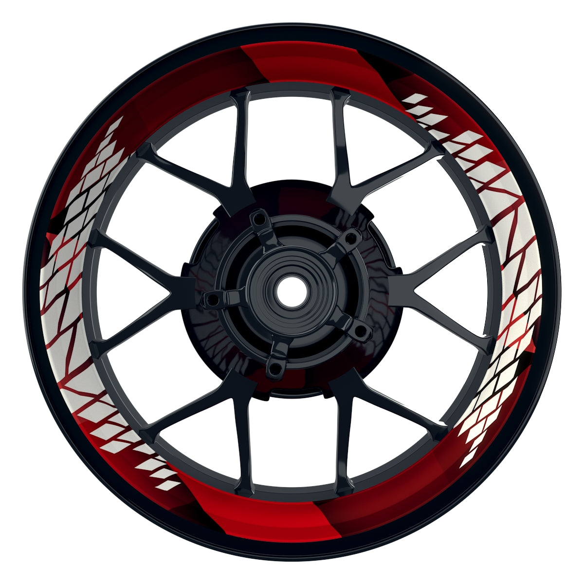 Felgenaufkleber Brixx Design Premium rot