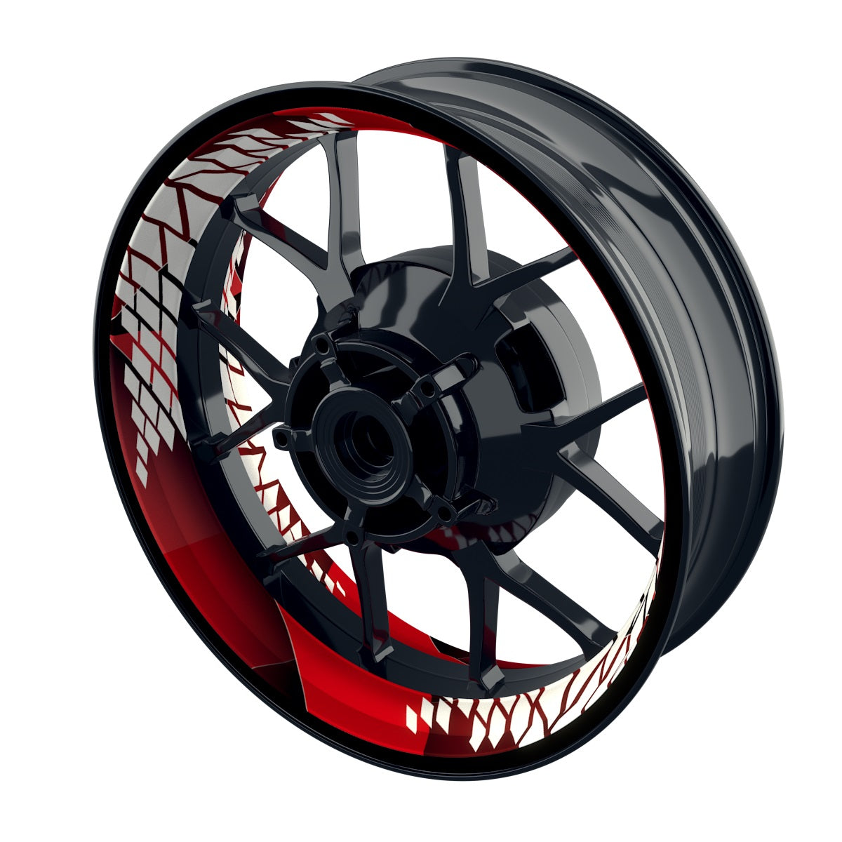 Felgenaufkleber Brixx Design Premium rot