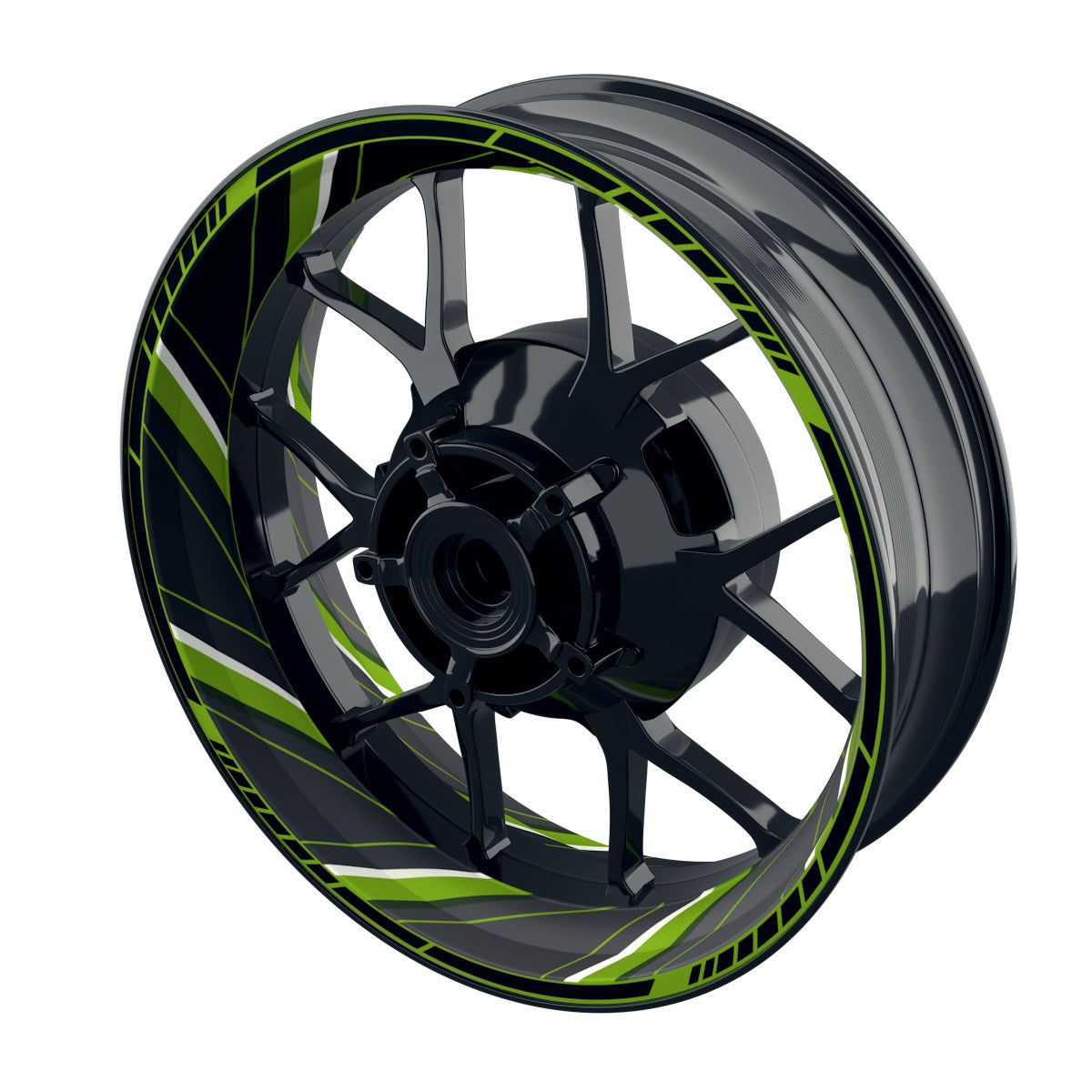 Felgenaufkleber Gyroscope Design Premium grün