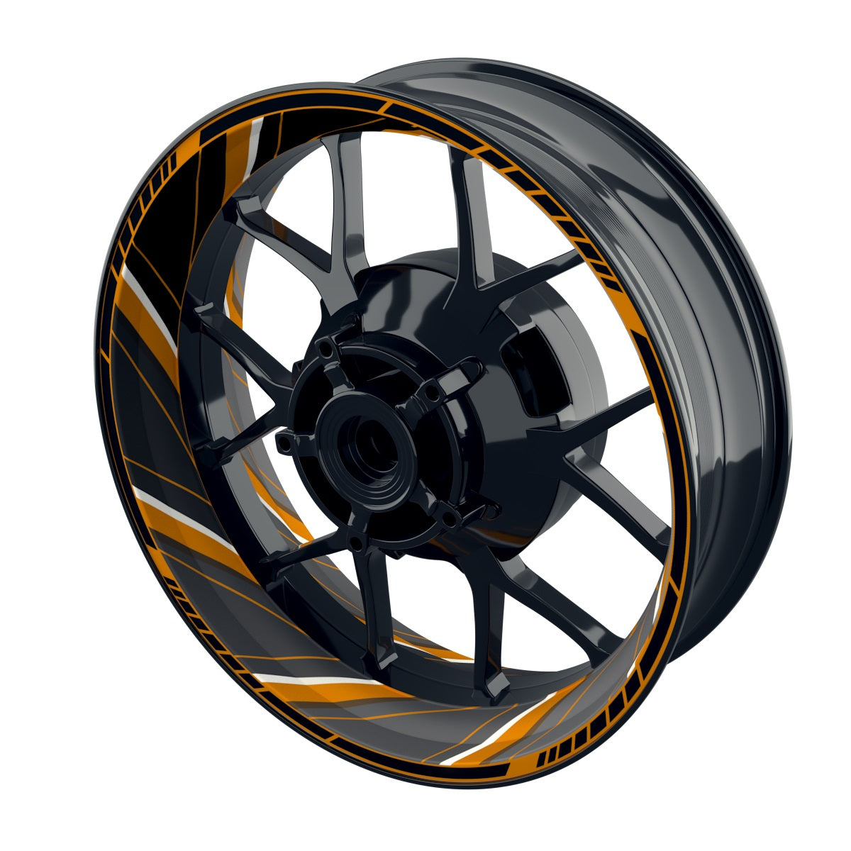Felgenaufkleber Gyroscope Design Premium orange