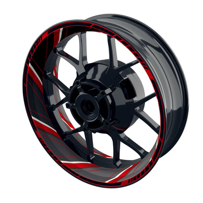 Felgenaufkleber Gyroscope Design Premium rot