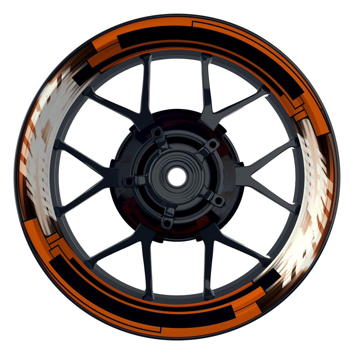 Felgenaufkleber Space Design Premium orange