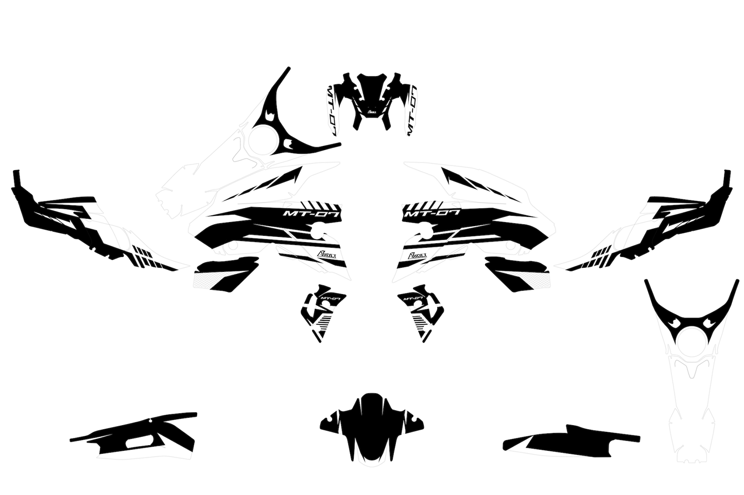 Graphics Kit suitable for Yamaha MT 07 - Factory Edition