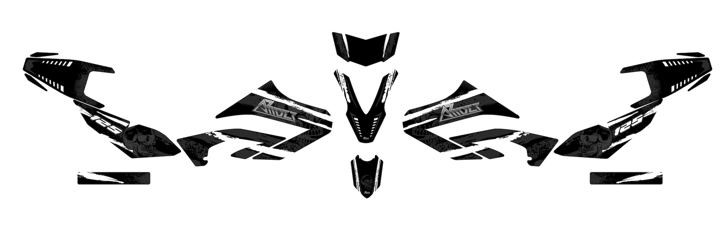 Dekor passend für Yamaha WR 125 X - Skull Edition - Arider