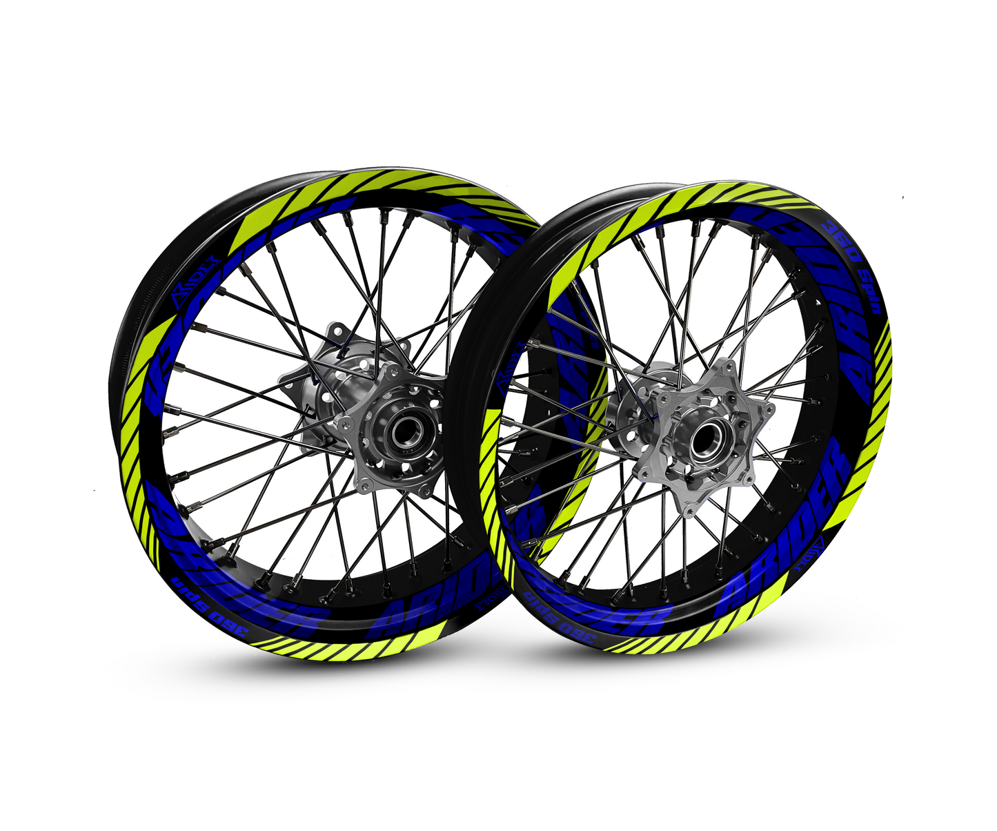 Pegatinas para llantas de motocicleta - Giro 360° - Edición Boost