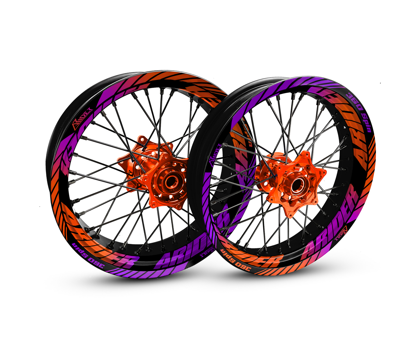 Pegatinas para llantas de motocicleta - Giro 360° - Edición Boost