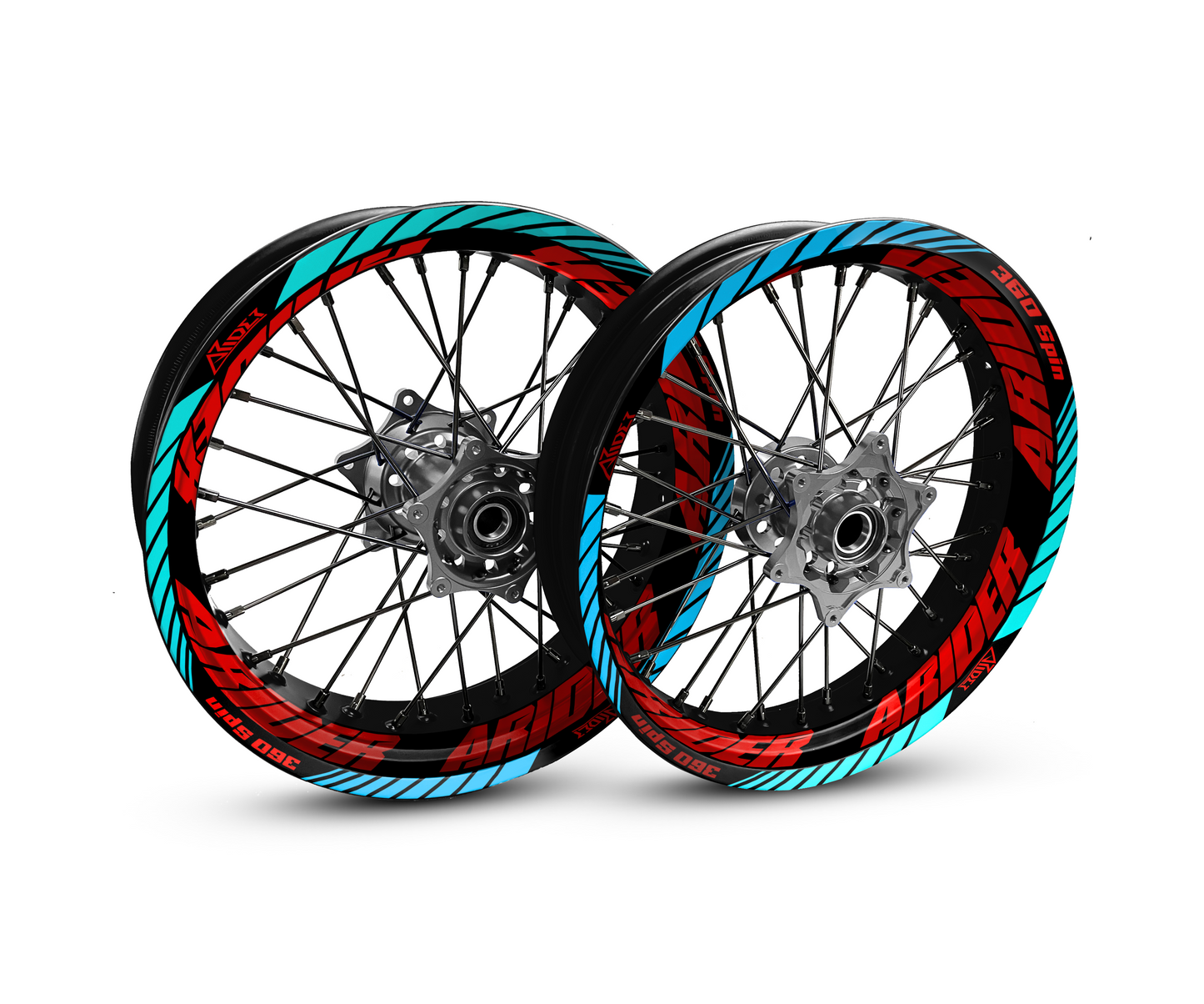 Pegatinas para llantas de motocicleta - Giro 360° - Edición Boost