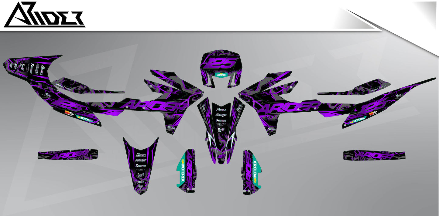 Graphics Kit suitable for Aprilia SX 125 - Vortex Edition
