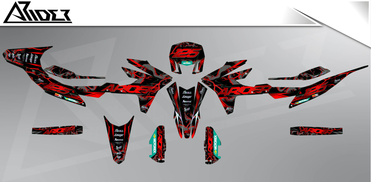 Graphics Kit suitable for Aprilia SX 125 - Vortex Edition