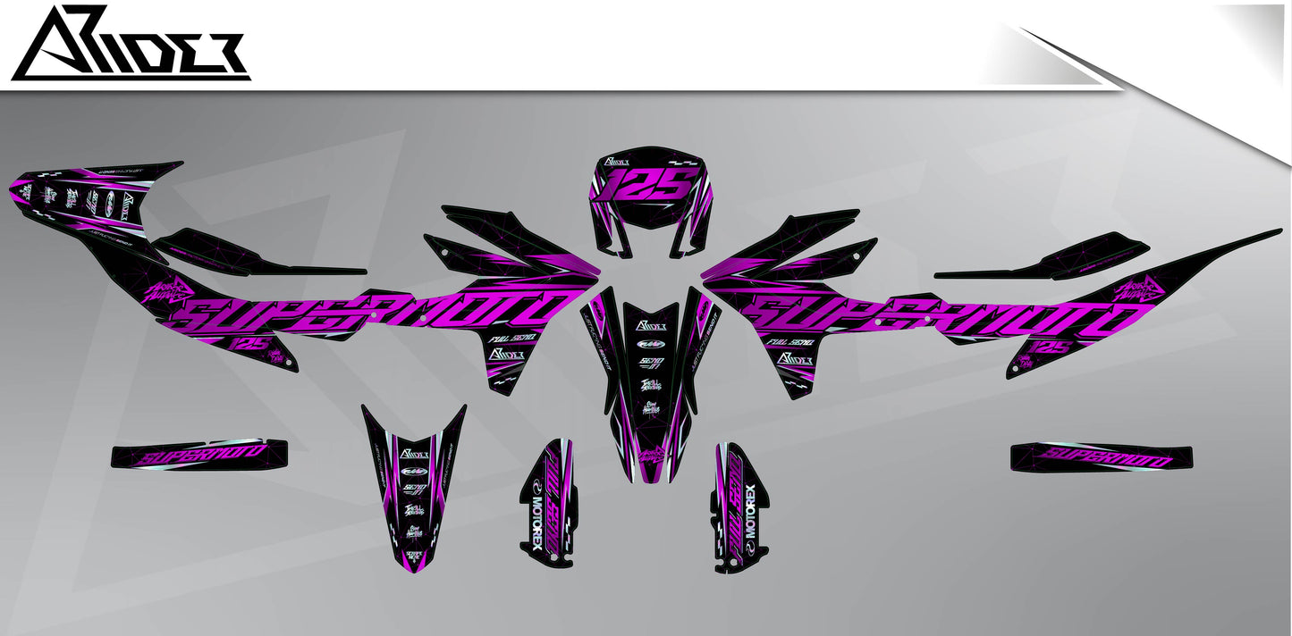 Graphics Kit suitable for Aprilia SX 125 - Glitch Edition
