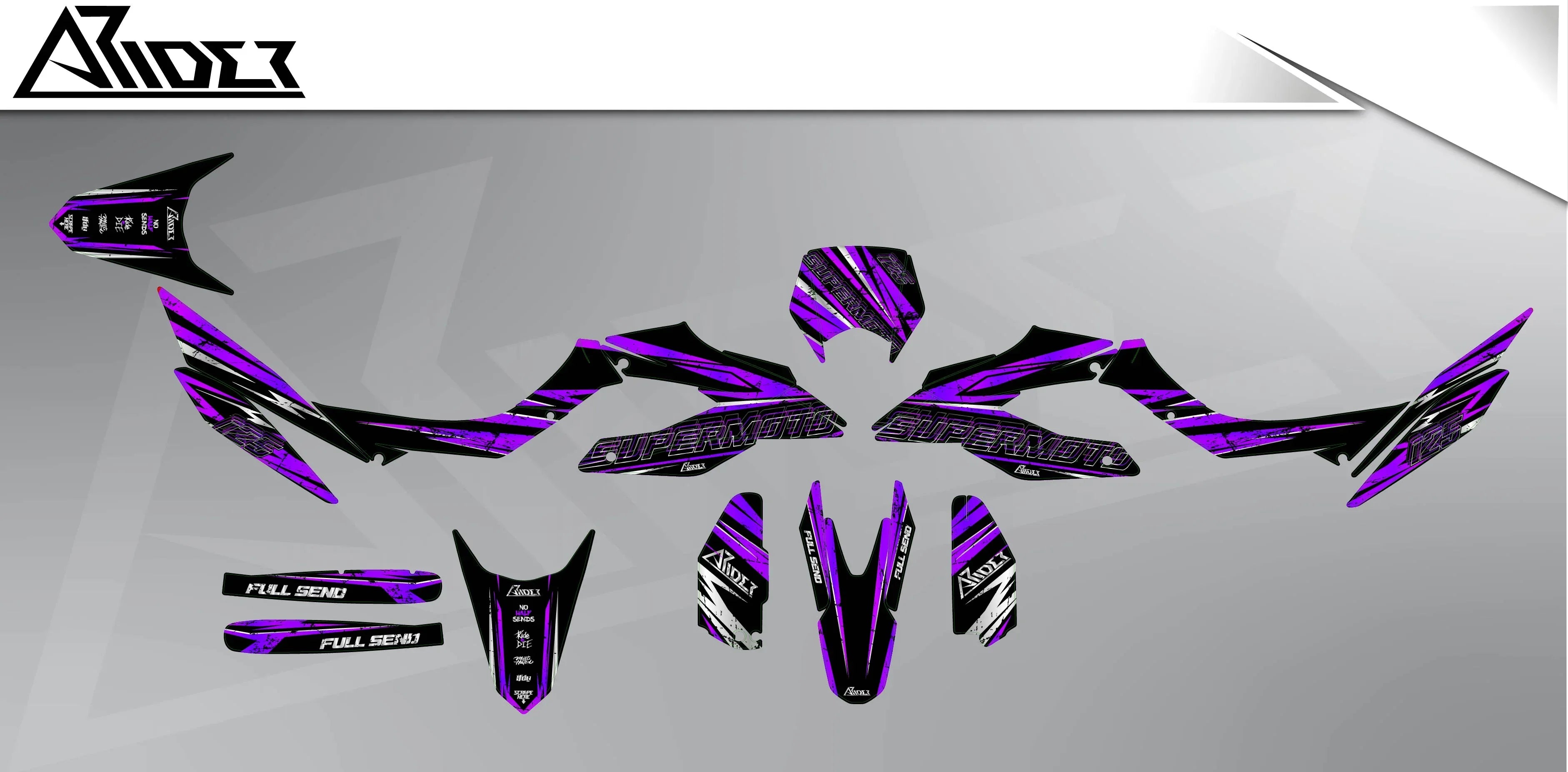 Graphics Kit suitable for Aprilia SX 125 - Distort Edition – Arider