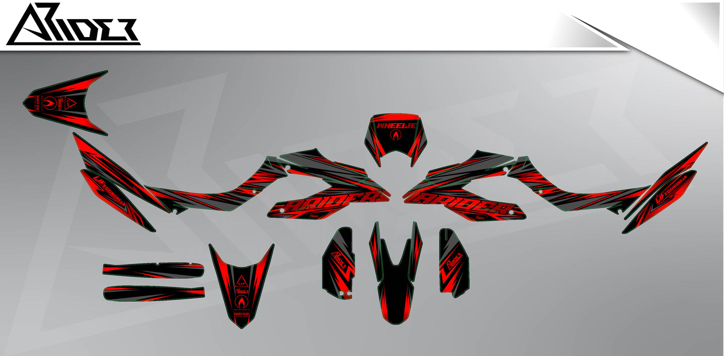 Graphics Kit suitable for Aprilia SX 125 - Freerider V1 Edition