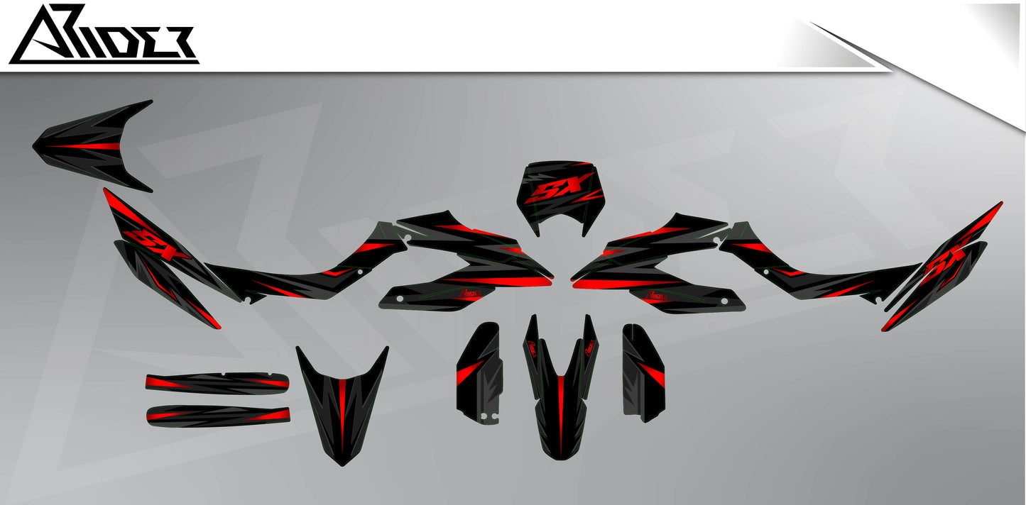 Graphics Kit suitable for Aprilia SX 125 - Impact Edition